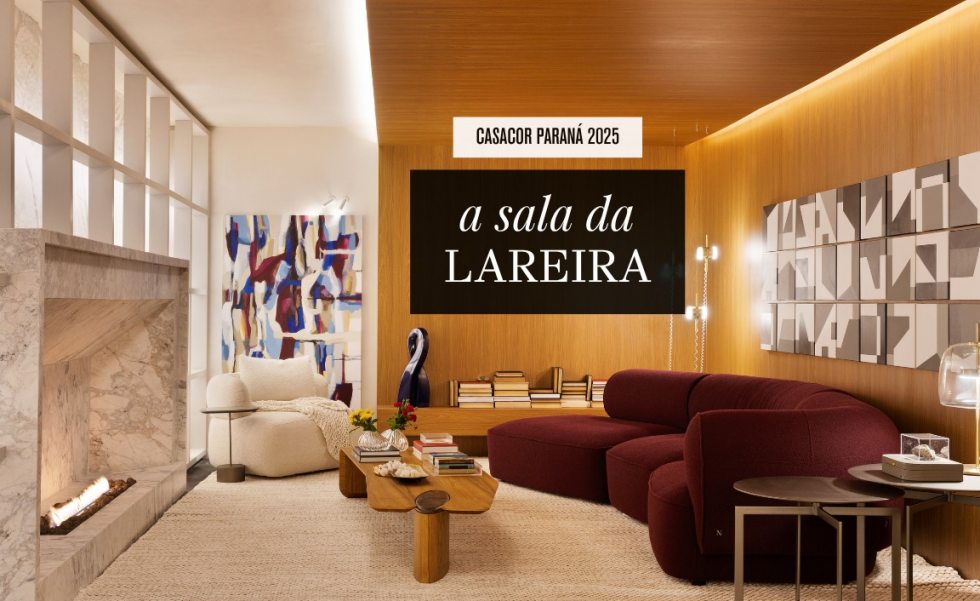 Design que aquece: conheça a sala da lareira na CASACOR PR | Casa Sul