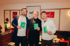 Octávio Swinka Rodrigues e Nicolau Maeder Romanó com Fernando Canalli.