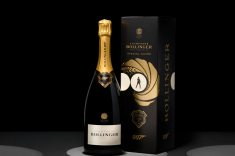 Edição de colecionador: o design refinado com o icônico brasão 007 do Champagne Bollinger Special Cuvée Limited Edition é comercializado no Brasil a partir de R$ 1.025,00.