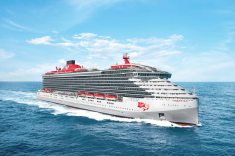 O navio Scarlet Lady, da Virgin Voyages